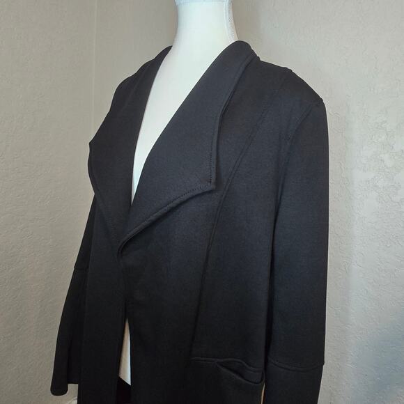 NWT Max Studio Womens Large Black Jacket Blazer Business Casual Suit Open Front - Picture 3 of 12